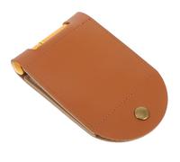 BIUDECO Portable Foldable Leather Cribbage Scoreboard Pegs, Pocket-Sized Travel Card Game Board for Indoor Use, Brown Folding Game Playing Supplies