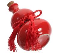 BIUDECO Portable Gourd Wine Container with Stoppers Empty Wine Bottle 4.72X2.95X2.95In Smooth Surface Multi-Use Liquor Storage for Home Bar