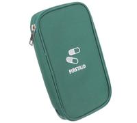BIUDECO Portable Green Oxford Cloth Zipper First Aid Bags Medicine Organizer Bag Large Capacity Travel Supplies for Car and Boat