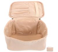 BIUDECO Portable Makeup Bag PU Leather Multi Functional Cosmetic Organizer for Travel Capacity Toiletry Pouch Versatile Storage for Cosmetics Electronics and More