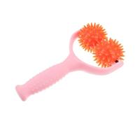 BIUDECO Portable Manual Massage Roller for Neck and Shoulder Muscle Relaxation Pink PVC Muscle Massager Stick for Office Workers