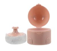 BIUDECO Portable Powder Puff and Large Capacity Container for Loose Powder and Care Compact Multipurpose Travel Case with Handle for Easy Even Application at Home Go