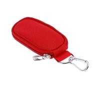 BIUDECO Portable Red Essential Oil Key Case with Handle Slot Organizer for Bottles Travel and Home Storage with Durable Zippers and Protective Finish