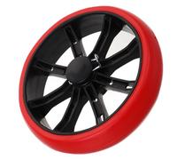 BIUDECO Practical Replacement Wheel for Shopping Trolleys Quiet Stable Rolling Red Bearing PU Front Wheel Accessory for Grocery Trolley and Wheelchair with Easy Installation