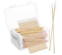 BIUDECO Precision Pointed Cotton Swabs 500pcs Long Cotton Tipped Applicators for Makeup, Ear Cleaning, Nail Care, and Keyboard Maintenance