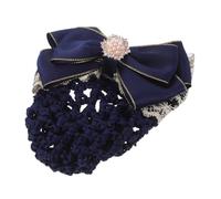 BIUDECO Professional Hair Bun Net Cover with Bow Knot Decoration Elastic Mesh Snood for Women Quick and Secure Styling Hair Accessory for Office Dance and Service Industry