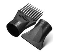 BIUDECO Professional Hair Dryer Nozzle Comb Attachment 2pcs Universal Plastic Diffuser Narrow Smoothing Nozzle for Salon and Home Hair Styling