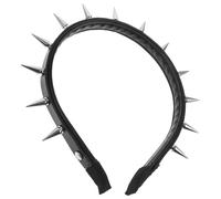 BIUDECO Punk Gothic Rivet Headband for Women Durable Studded Hair Hoop Fashionable Black Headwear for Halloween Cosplay Party and Dance Show Accessories