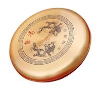 BIUDECO Pure Copper Retro Feng Shui Compass with Protective Cover Portable Round Chinese Compass for Camping Hiking Travel Lightweight and Accurate Traditional Pointer