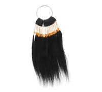 BIUDECO Real Human Hair Color Strands with Gold Buckles Soft Natural Texture Hair Dye Practice Tool for Salons and Students Adjustable Hairstylist Accessories for Versatile Color Testing