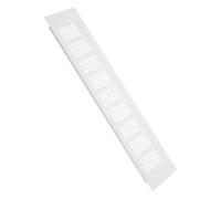 BIUDECO Rectangular Aluminum Alloy Air Vent Cover 80x400mm Matte Black Mesh Screen for Cabinet Wardrobe Shoe Cabinet Furniture Ventilation Door Vent