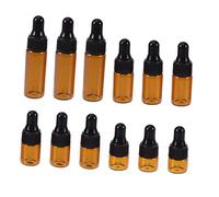 BIUDECO Refillable Glass Essential Oil Dropper Bottles 20Pcs Tea Color Compact Portable Travel Bottle Set for Outdoor Use