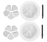 BIUDECO Refillable Lipstick Containers and Blusher Box 2 Sets Diy Empty Makeup Palette with Aluminum Pans and Brushes for Travel and Personal Use Random Style