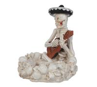 BIUDECO Resin Skull Ashtray Windproof Smoking Tray Portable Gothic Decor for Home Office Patio Halloween Party Unique Resin Skull Figurine Stylish Indoor Outdoor Use