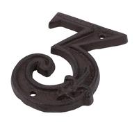 BIUDECO Retro Cast Iron Door Number 3 Vintage House for Home Address Mailbox and Gate, Sturdy Metal Door for Apartment and Courtyard Use