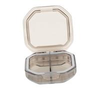 BIUDECO Reusable Small Travel Medicine Case with Cap Portable Organizer Box with Four Compartments for Capsules and Pills Compact Storage Container for Daily and Trip Use