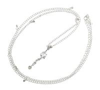 BIUDECO Rhinestone Waist Chain with Navel Ring for Women Belly Button Piercing Jewelry Elegant Body Decor Accessory for Nightclub Dance Cosplay and Dating