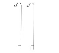 BIUDECO Shepherds Hook Iron Rod Plant Hangers 90Cm, 2Pcs Rustic Garden Stakes for Courtyard Flower Pots and Street Lamps