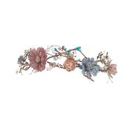 BIUDECO Shiny Rhinestone Floral Headband Vintage Bride Hair Accessory for Weddings Engagements and Parties Elegant Flower Design and Rhinestone Embellishments