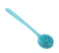 BIUDECO Silicone Body Brush Long Handle Ergonomic Bath Scrubber for Back and Legs Gentle Exfoliating Shower Brush with Hanging Suitable for All Skin Types Green