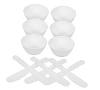 BIUDECO Silicone Facial Mask Mixing Bowl Mask Applicator Spatulas Beauty Accessories for Salon Spa Supply