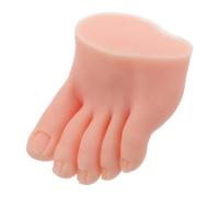 BIUDECO Silicone Manicure Practice Foot Model Soft Flexible Fake Left Foot for Acrylic Nail Tips Training Portable Pedicure Tool Suitable for Beginners and Professionals