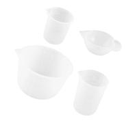BIUDECO Silicone Measuring Cups Set with Precise Scale Large Capacity Non Stick Liquid Mixing Cups for Baking Cooking Coffee Brewing and DIY Craft Ingredient Measurement