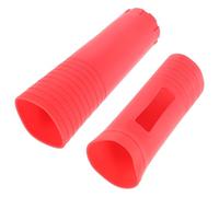 BIUDECO Silicone Mic Handle Sleeve and Extended Lifespan for Wireless Microphone Stylish Red 2pcs Vibration Protection Microphone Cover Replacement for Ktv and Live Performance