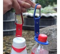 BIUDECO Silicone Water Bottle Buckle to Protect from Dropping 2pcs with Rubber Cloth and Aluminium for Hanging Bottles on Bike or Tree Random Color for Hiking and Camping