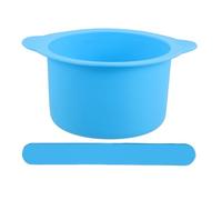 BIUDECO Silicone Wax Melting Bowl Set DIY Facial Mask Tool Blue Mixing Stick Folding Beauty Bowl for Cosmetic Mixing Hot Wax Machine Insert Liner