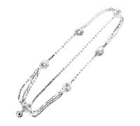 BIUDECO Silver Rhinestone Chain Headband with Elegant Tassel Design for Women Delicate Alloy Material Fine Detail and Excellent Workmanship, for Celebrations and Party Hair Accessories