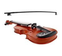 BIUDECO Simulated Violin Realistic Miniature String Instrument for Beginners Early Music Education Brown Finish Decorative Model