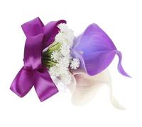 BIUDECO Simulation Flower for Wedding Photographic Prop and Decoration Elegant Brooch Wrist Corsage Made of Sturdy and Pu Material, Wedding Accessory