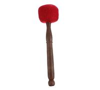 BIUDECO Singing Bowl Meditation Stick Wooden Hand-made Buddhism Sound Bowl Stick Practical Easy to Hold for Buddhist Lovers Red Soft Mallet