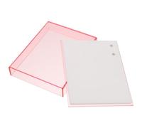 BIUDECO Single-Layer Pink Acrylic Eyelash Storage Box for False Lashes Travel Case Organizer with Lid, Convenient Eyelash Container for Makeup and Beauty Tools