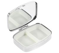 BIUDECO Small Metal Pill Box Multiple Compartments Travel Case with Individual Compartments for Easy Sorting and Secure Storage Pink for Daily Use