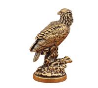 BIUDECO Small Tabletop Eagle Statue and Resistant to Wearing with Compact Design Vintage Brass Eagle Statue Figurine Bird Ornament for Office and Study Decor