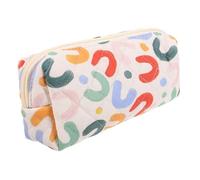 BIUDECO Small Travel Makeup Bag 5 Pcs Cotton Cloth Portable Pencil Pouch Spacious Interior Embroidered Floral Design Cosmetic Organizer for Women and Teens Suitable for Travel