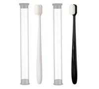 BIUDECO Soft Bristle Toothbrushes Prevent Oral Tissue Damage 4pcs Micro-Nano for Adults with Comfortable Handle and Abs Wool Fiber Material for Household and Travel Use