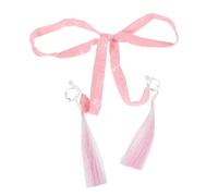 BIUDECO Soft Pink Chinese Style Hairpin with Tassel Hanfu Hair Accessories for Women Cloth Metal Plastic Headdress for Traditional Costume and Special Events Oriental Festival Hairband