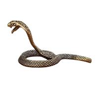 BIUDECO Solid Brass Zodiac Snake Sculpture for Home Decor Vintage Decorative Accessory for Office Desktop and Micro Garden Landscaping
