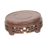 BIUDECO Solid Chicken Wing Wood Plant Stand, round Wooden Vase Display Base for Teapot and Flower Pot, Small Antique Style Pedestal for Home Décor and Oriental Tea Set Holder