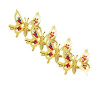 BIUDECO Spring Hair Clips 4pcs Creative Flutter Hairpins Gold Color Hair Pin Set for Girls