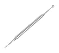 BIUDECO Stainless Steel Auricular Point Pen for Ear Acupuncture with Double Tip and Two Different Tip Sizes, Sturdy Metallic Ear Massage Tool for Home Acupoint Massage and Diagnosis