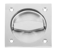 BIUDECO Stainless Steel Flush Pull Door Handle Set for Fire Door Square Recessed Cabinet and Drawer Pull with M4x12 Screws Concealed Finger Insert Design