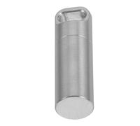 BIUDECO Stainless Steel Pill Container Keyring Small Single Chamber Medicine Box with Secure Closure Moistureproof Portable Storage for Outdoor Travel Camping