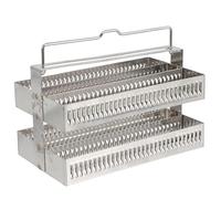 BIUDECO Stainless Steel Position Microscope Slides Holder Rack Biology Accessories Glass Slide Storage for Laboratory Organization
