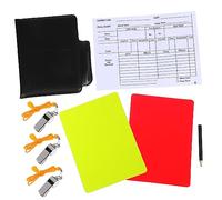 BIUDECO Standard Soccer Referee Kit Cards Whistles Score Sheet Essential for Matches Competitions