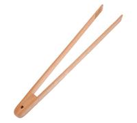 BIUDECO Sturdy Wooden Food Tongs Spoon Handle for Comfortable to Hold Versatile for Toast Salad BBQ and Baking Random Style