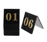 BIUDECO Table Tents Table Numbers with Double Sided Printing Acrylic 10pcs Easy to Clean Reusable for Wedding Reception and Banquets for Restaurant Seating Plan